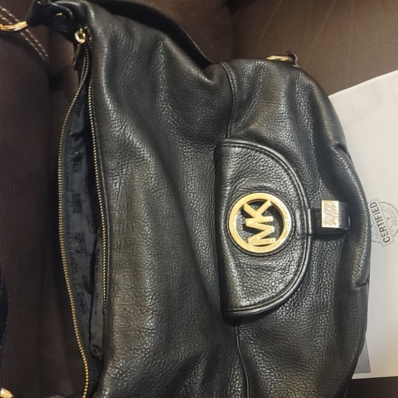 Excellent  large black Michael Kors handbag purse with COA  💯 authentic - Picture 4 of 9